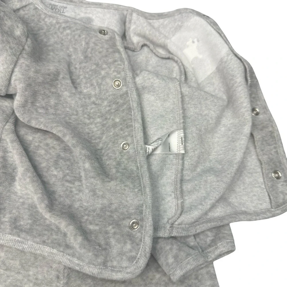 Carters Gray Baby Pajama Set Size 9M Cozy Soft Sleepwear Infant Outfit